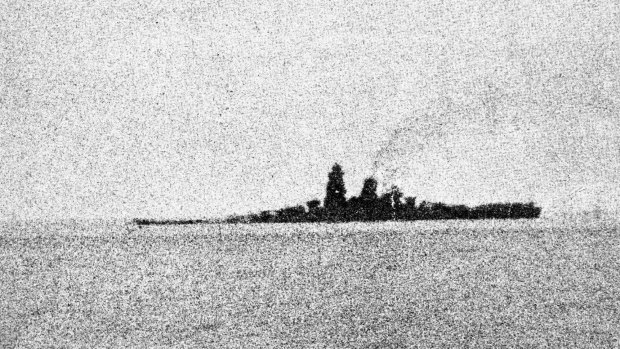 The Japanese battleship Musashi which sank in the Sibuyan Sea in the Philippines after coming under blistering US air raids.