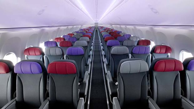 Economy class on a Virgin Australia 737-800. The Fiji flight is more like a domestic service than an international one.