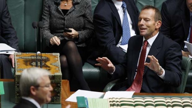 "Extreme"... Tony Abbott copped a thumping in question time yesterday from Nicola Roxon on his record on women's issues and health.