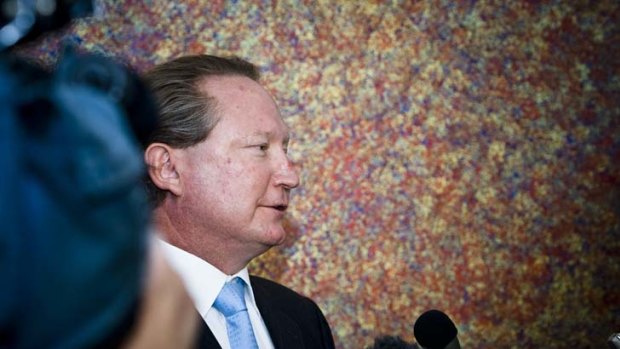 Fortescue chief Andrew Forrest ... "It will have no measurable effect on our share price. But the people just starting out will be slammed. How is that fair?"