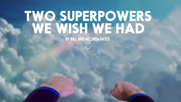 Bill and Melinda Gates discussed the 'super powers' they'd like to have in response to high school students' questions. 
