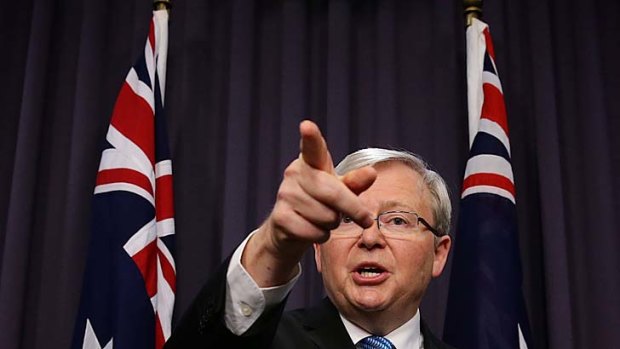 Picking a new cabinet: Prime Minister Kevin Rudd.