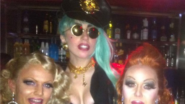 Night out &#8230; Courtney Act, Lady Gaga and Heaven Lea.