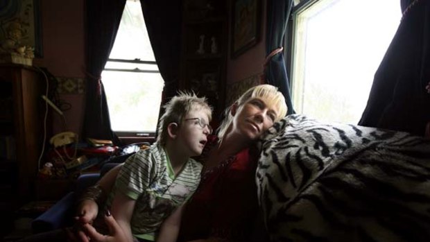 Mother, provider, carer ... Bronwyn Rushton refused a prescription of sleeping tablets because she needs to stay alert at night for her son, Jacob.