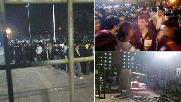 Images circulated on Chinese social network Weibo that purport to show the Foxconn riot.