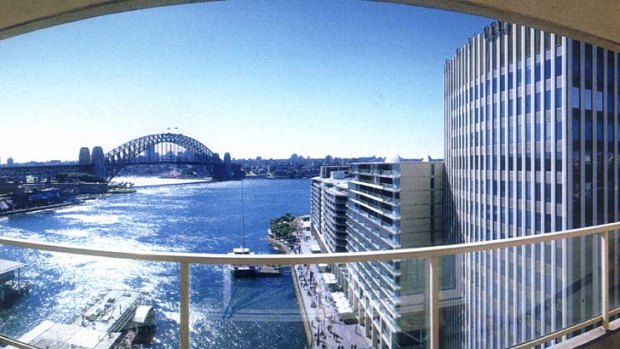 A feud with a view &#8230; AMP's proposed redevelopment of the former Coca Cola Amatil building - the taller building on the right - has raised the ire of some of Circular Quay's residents.