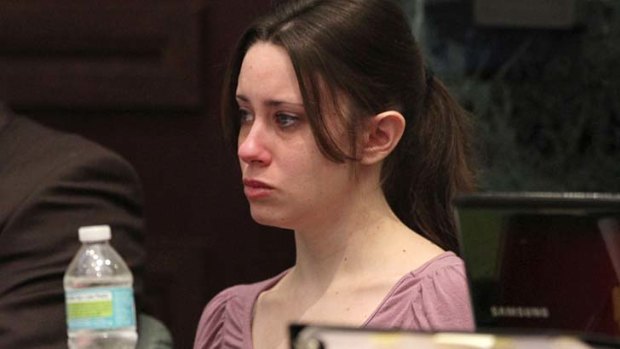 Accused ... Casey Anthony listens as her mother gives evidence.
