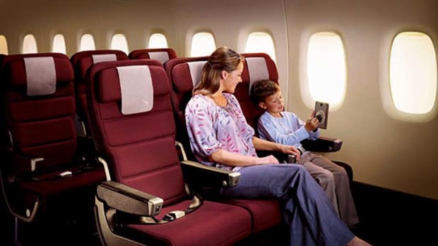 Passengers can reserve an exit row seat with Qantas for $40 per sector on most international flights.