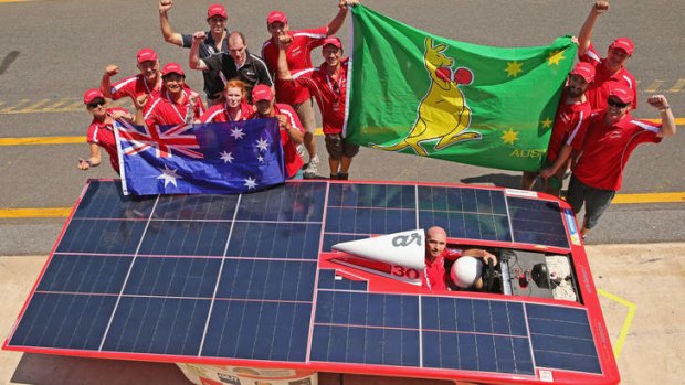 Queensland Team Arrow at the World Solar Challenge in Darwin.