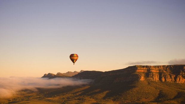 Balloon flight at Wilpena Pound, Flinders Ranges, South Australia.