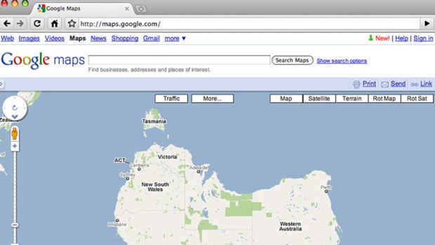 Down under and upside down. A new feature on Google Maps allows users to rotate maps.