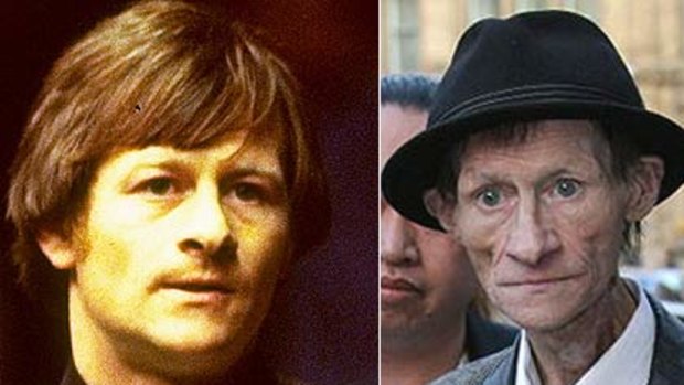 Alex Higgins in his prime, left, and in a recent Daily Mirror picture.