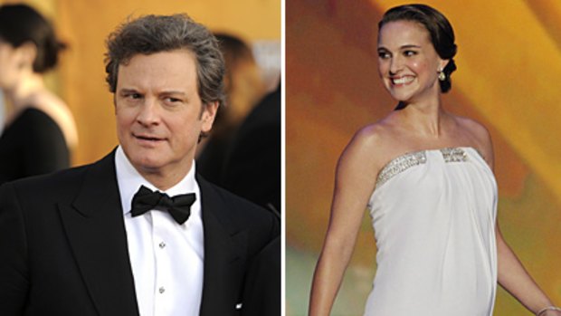 Oscar front-runners ... Colin Firth and Natalie Portman.