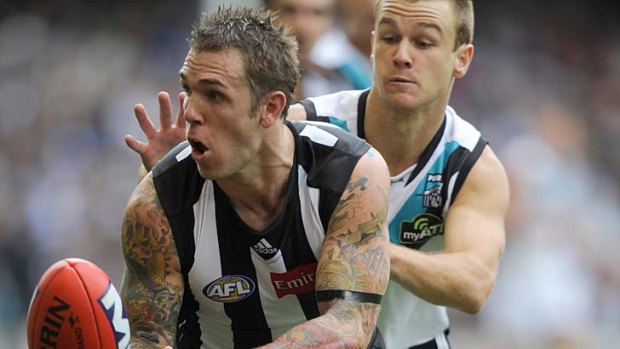 In round one, Dane Swan had a quiet first quarter. He then had an 18-possession second quarter en route to a four-goal, 34 possession spree.
