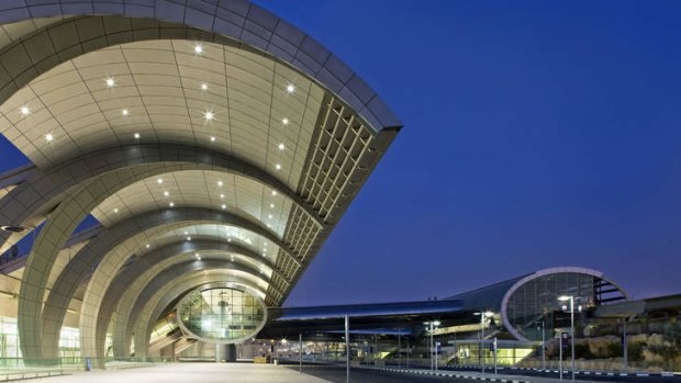 Exterior of departures area at Dubai airport's new Terminal 3.
