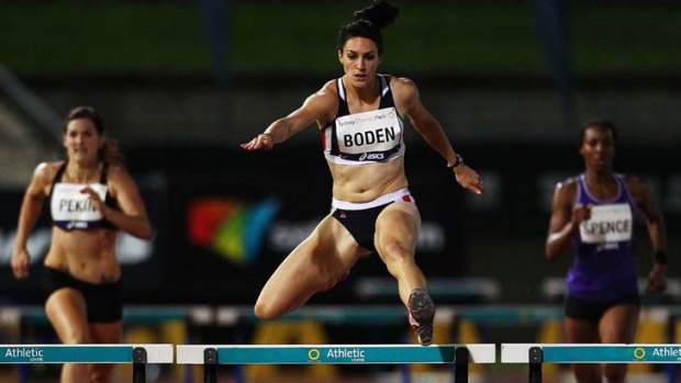 Olympic goal: Lauren Boden wins the 400 hurdles.