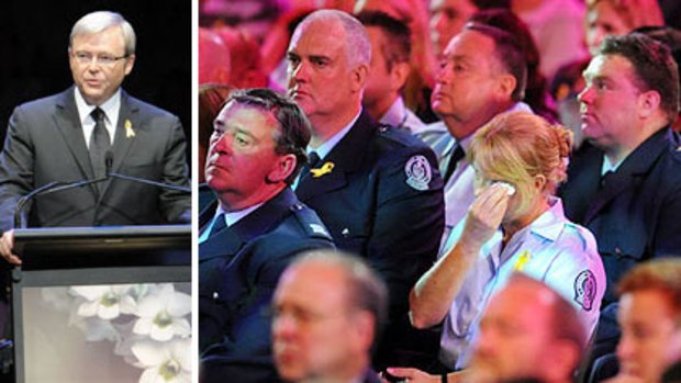 It was an emotional service for members of the emergency services.