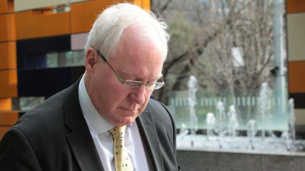 'Unsettled by rumours': Phillip Thomas leaves the Federal Court yesterday.