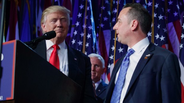 President-elect Donald Trump with his new chief of staff Reince Priebus.
