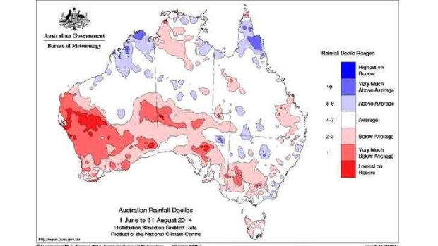 A wet August brought rains to average levels for winter in the east but south-west was dry.