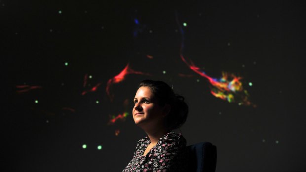 Looking to the heavens: undergraduate Amelia Fraser-McKelvie.