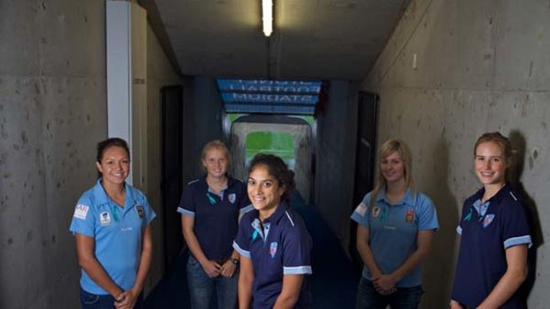 No shrinking violets ... from left, Kyah Simon, Alyssa Healy, Lisa Sthalekar, Danielle Brogan and Ellyse Perry.