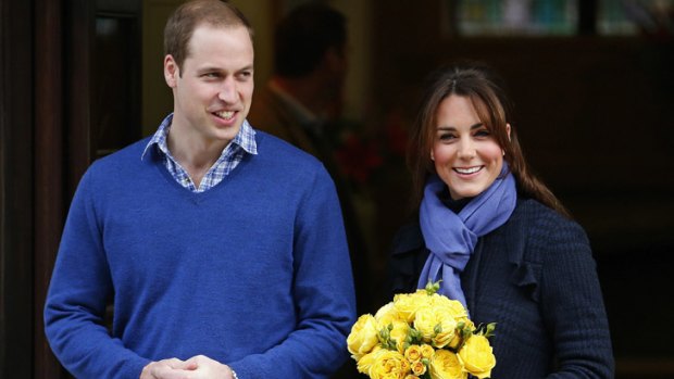 Photogenic royals and soon-to-be parents Will and Kate leave hospital in London.