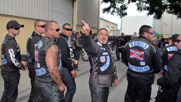 Some 800 Rebels rode into Perth, arriving at the gang's clubhouse, ending their national run across the country.