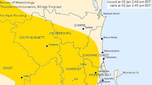 A severe thunderstorm warning has been issued for southeast Queensland.
