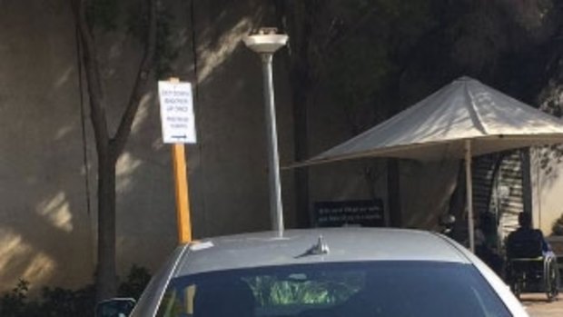 A photo of Lisa Scaffidi's car parked in the bay was circulated on Twitter.