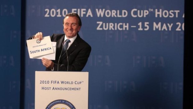 Tim Roth as Sepp Blatter in <i>United Passions</i>, the FIFA-financed movie copping a critical and box office mauling.