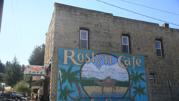 Roslyn's Cafe mural from Northern Exposure.