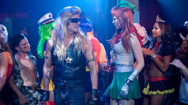 Party time: Johnny Knoxville and Riki Lindhome in <i>Fun Size</i>.