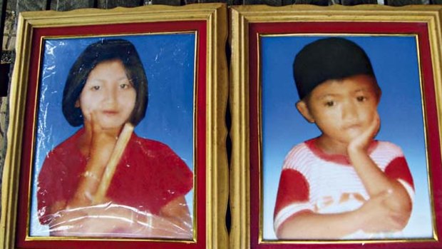 Drowning victims ... Hut Heap, 13, and her brother Hut Hoeub, 9, died four days after they and their families were forcibly resettled.