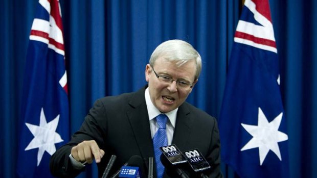 Dangerous ... Kevin Rudd believes Australia should abstain at the United Nations vote on Palestinian statehood.