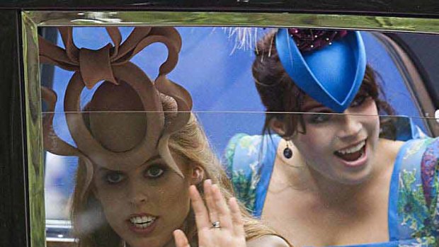 Princesses Eugenie and Beatrice's hats drew criticism.