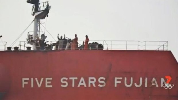 Crew aboard the Five Stars Fujian