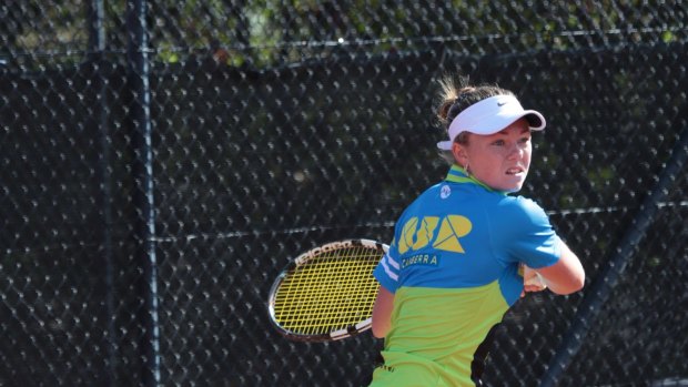 Canberra's Alexandra Nancarrow in action.