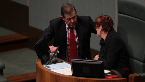 Former speaker Peter Slipper, photographed with Speaker Anna Burke, spent about $170,000 on travel and car costs between January 1 and June 30.