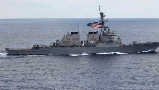 The USS John S. McCain destroyer sails off the coast of Vietnam in 2011.