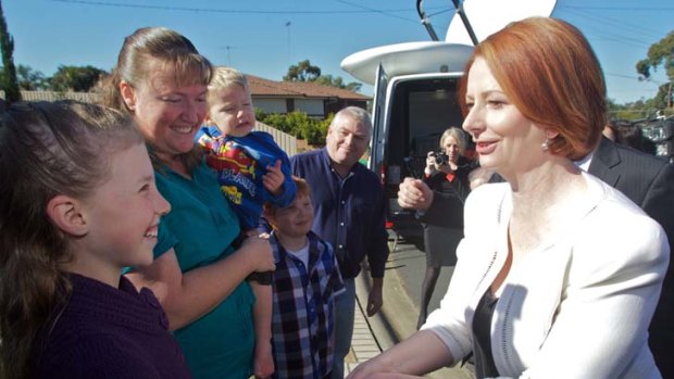 Julia Gillard hit the suburbs yesterday to explain the carbon tax to households.