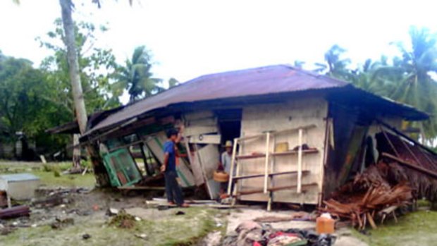 Tsunami ravaged North Pagai Pagai Utara, one of the Mentawai islands.
