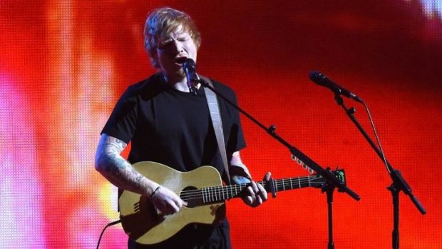 One man show: Ed Sheeran filled the arena all on his own.