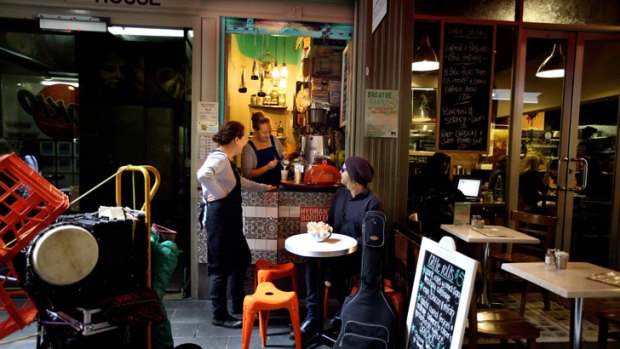 Tiny space: Local Birds cafe, the smallest shop in Melbourne, is expected to sell for $220,000.