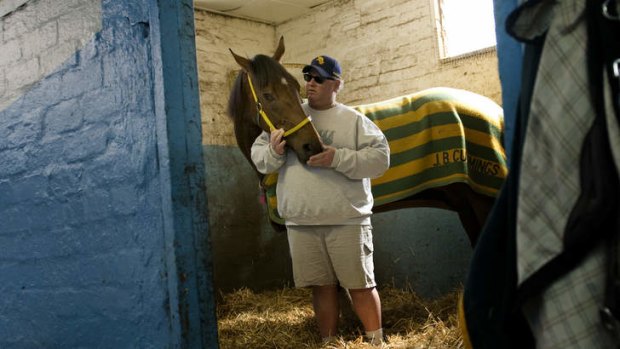 In the know: Bart Cummings' foreman, Reg Fleming, with Precedence.