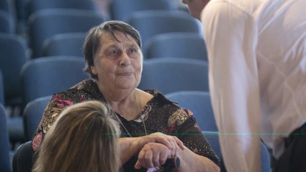 Jean Bischoff, Noelene's mother, talks after the memorial service in Caloundra.