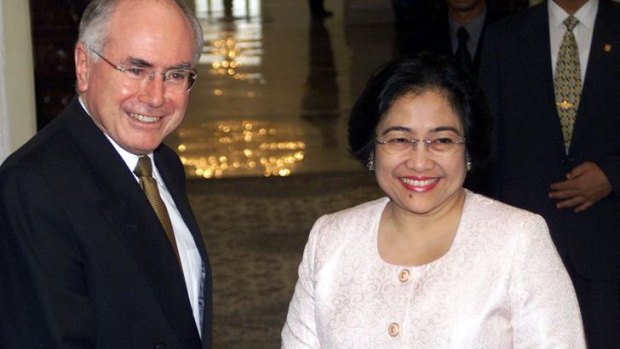 John Howard with Jokowi's political mentor, Megawati Sukarnoputri, not long after her inauguration in 2001.