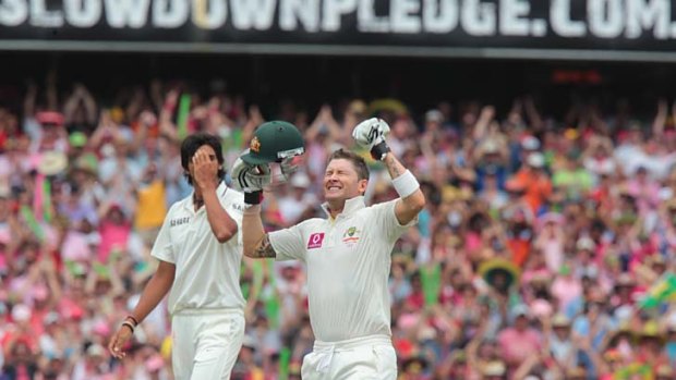 That 300-feeling... Michael Clarke cherishes a moment that only 20 other Test cricketers have experienced.