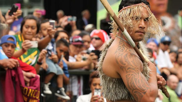 Opening ceremony: Auckland's Nines tournament gets a traditional Maori welcome on Friday. NRL chief Dave Smith said the tournament could be expanded to include British teams.