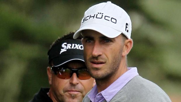 Friends again ... Geoff Ogilvy, right, and Robert Allenby, left.